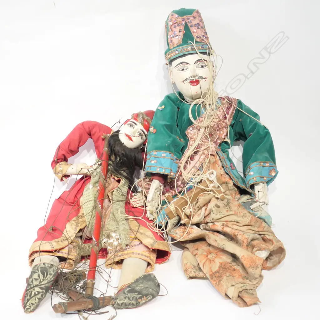 TWO MARRIONETTE FIGURE DOLLS Image 1++