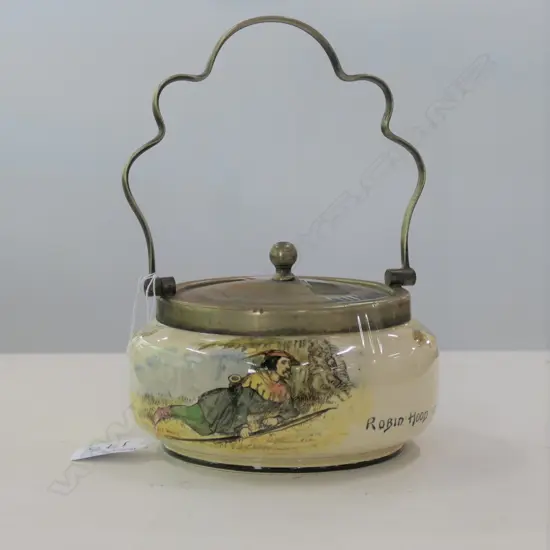 ROYAL DOULTON "ROBIN HOOD" SERIES WARE BISCUIT BARREL H. 75MM