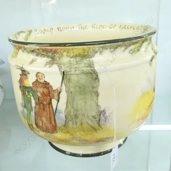 ROYAL DOULTON ROBIN HOOD SERIES WARE JARDINIER (MINOR AF)