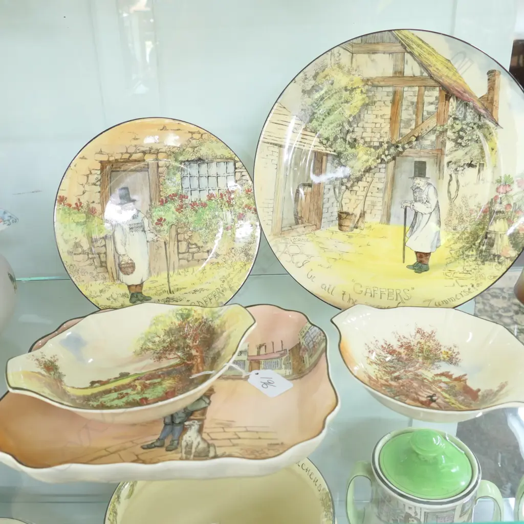 ROYAL DOULTON ASST SERIES WARE DISHES, LARGEST BEING W. 270MM Image 1++