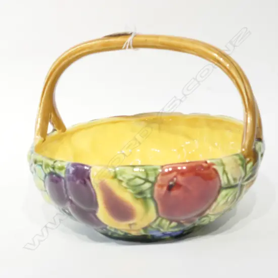 SARREGUEMINES MAJOLICA FRUIT BASKET DIA.210mm 
