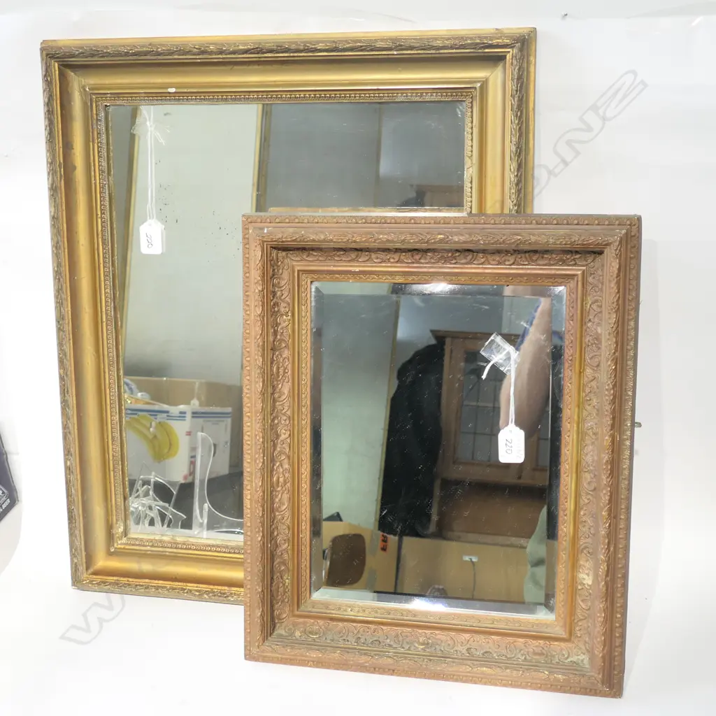 GILT FRAMED MIRROR + ONE SMALLER 610 X 500 MM Image 1++