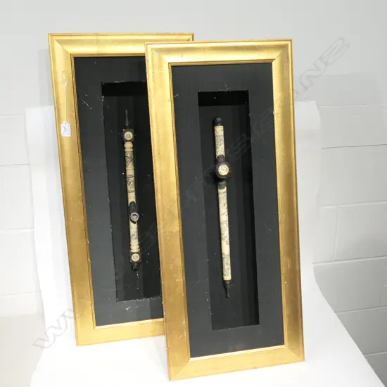 PR DECORATIVE PIPES IN GOLD BOX FRAMES 810 X 350MM