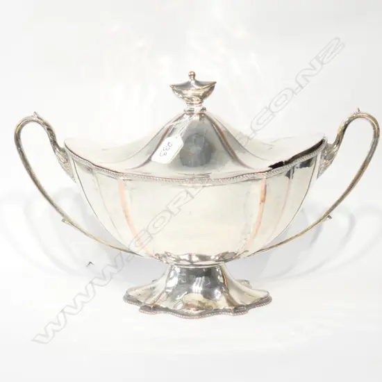 SILVER OVER COPPER TUREEN 760MM H 600MM W