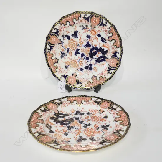 PAIR ROYAL CROWN DERBY PLATES C1870