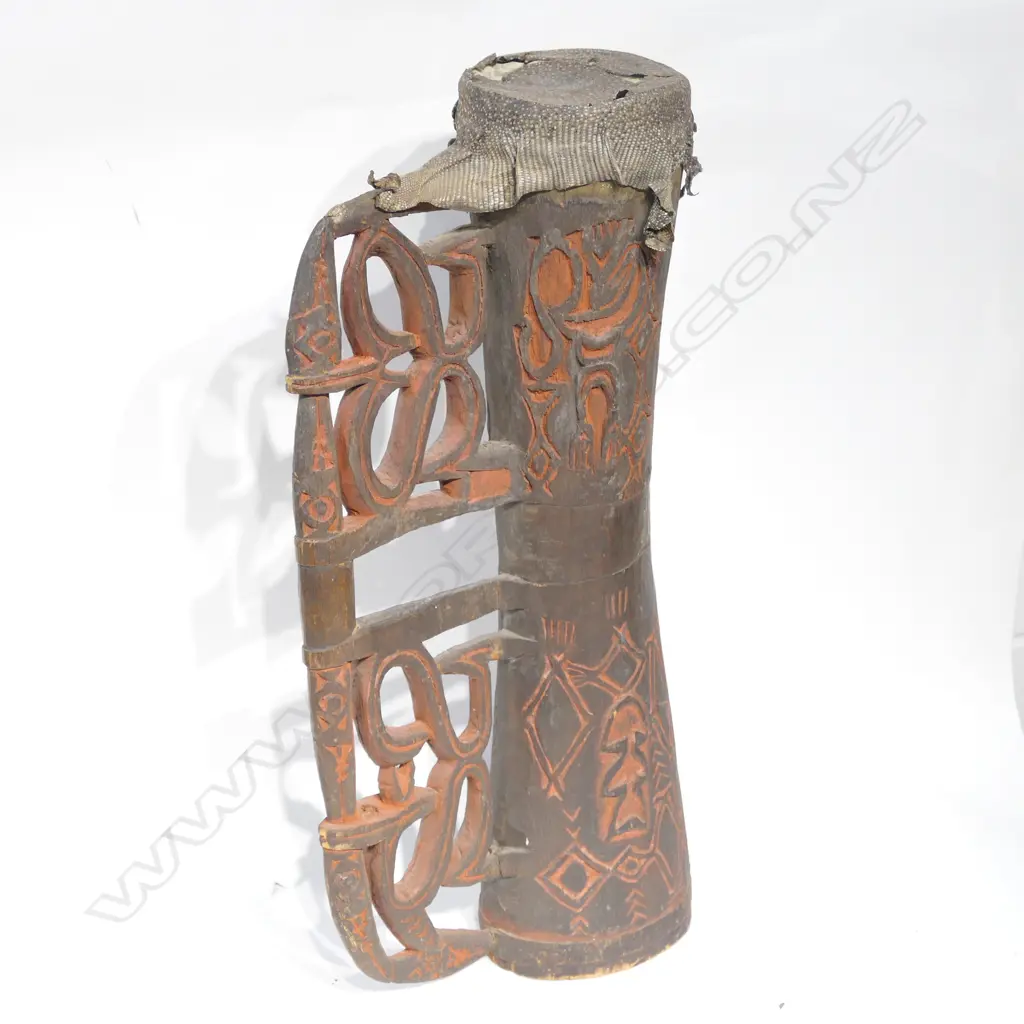 NG West Papua old Asmat drum Image 1++