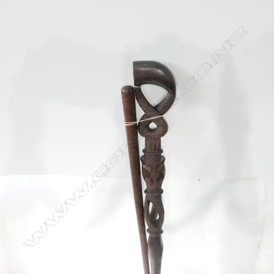 2 VINTAGE PACIFIC ISLAND WALKING STICKS