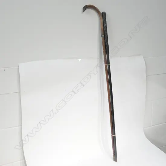 2 FINE OLD WALKING STICKS: CELTIC KNOT & MALACCA