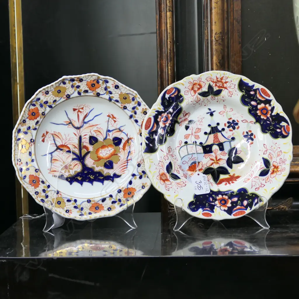 CROWN DERBY IMARI PLATE C1800 & 1 OTHER Image 1++