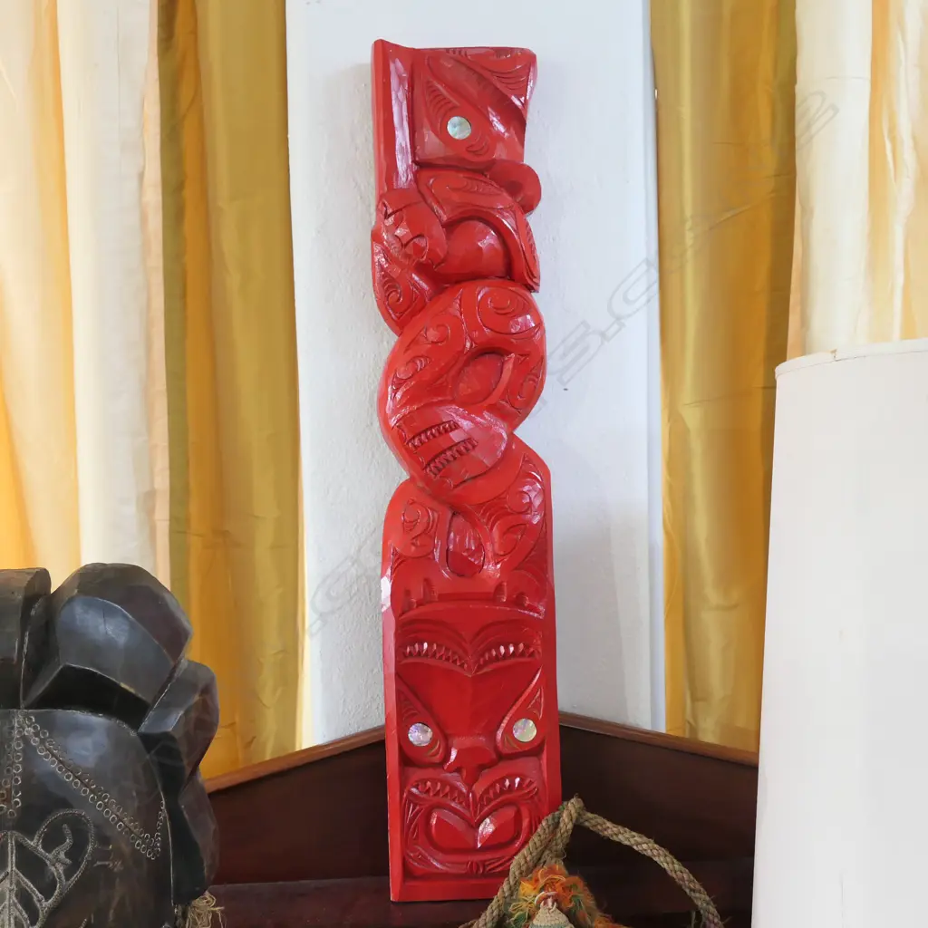 PETER HEMI SGD MAORI CARVING H. 720MM Image 1++