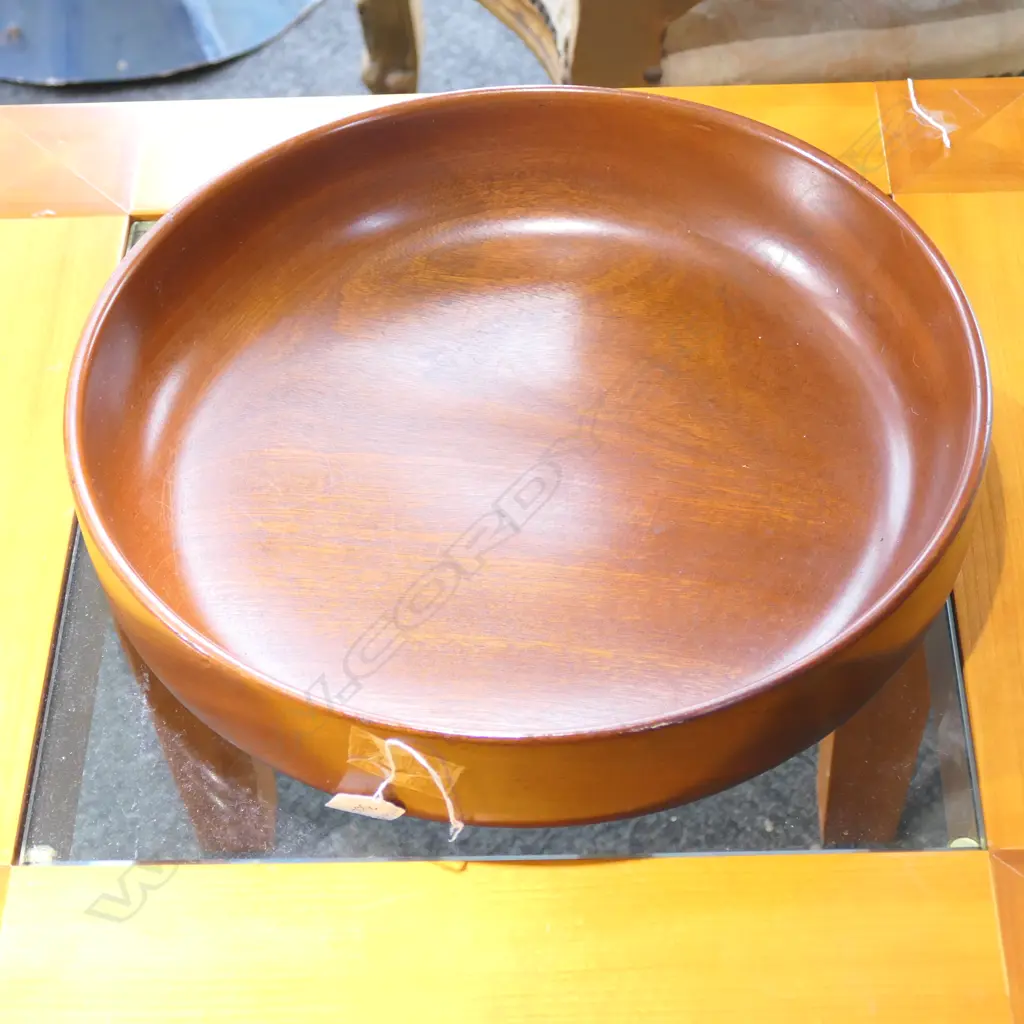 LGE NZ MADE MAHOGANY FRUIT BOWL 335MM DIAM Image 1++