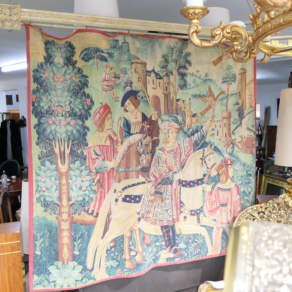 TAPESTRY - RENAISSANCE HAWKING SCENE Image 1++