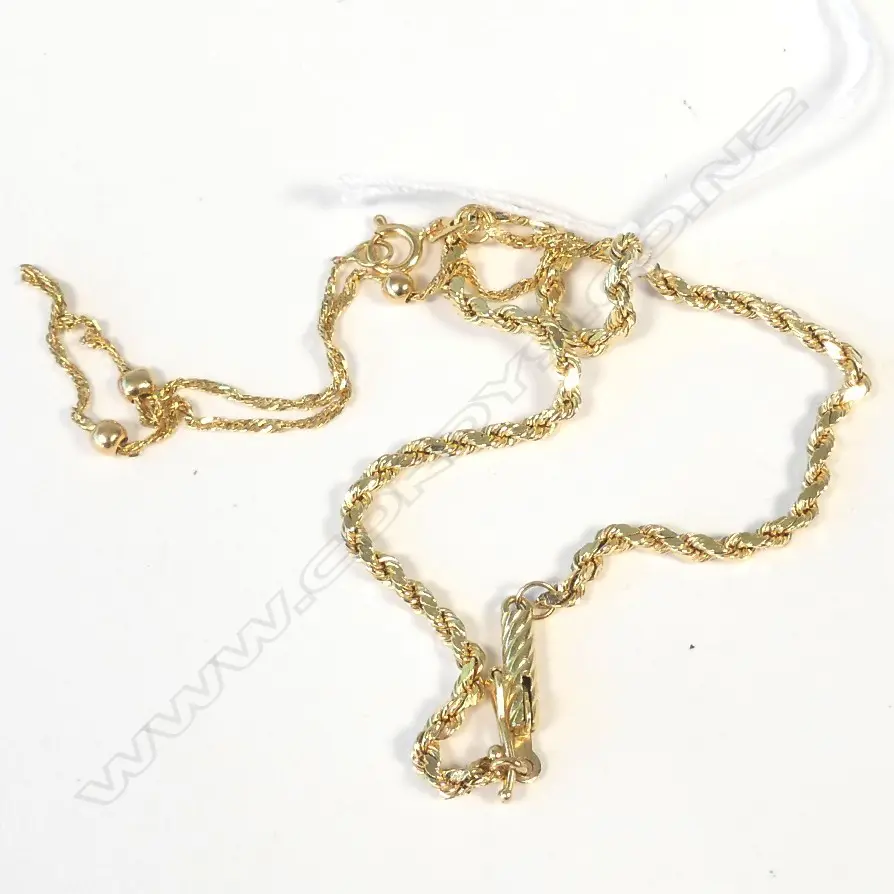 14CT Y GOLD ROPE STYLE TWIST BRACELETS, 2GMS Image 1++
