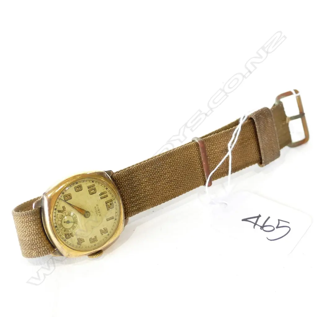 BUREN WRISTWATCH GOLD PLATED CASE, ENGRAVED 1940, APPARENTLY WORKING Image 1++