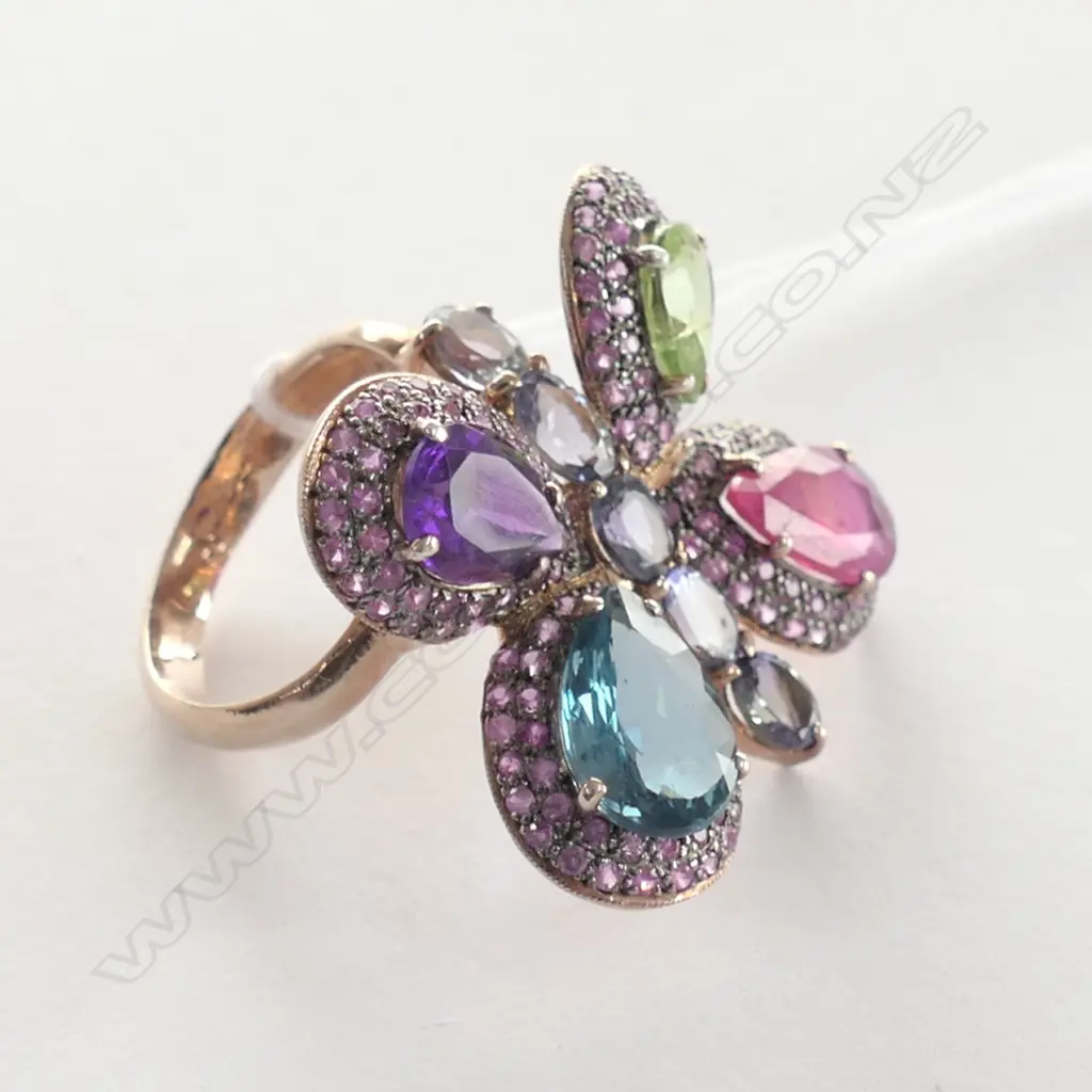 SILVER GILT BUTTERFLY RING (G8798) Image 1++