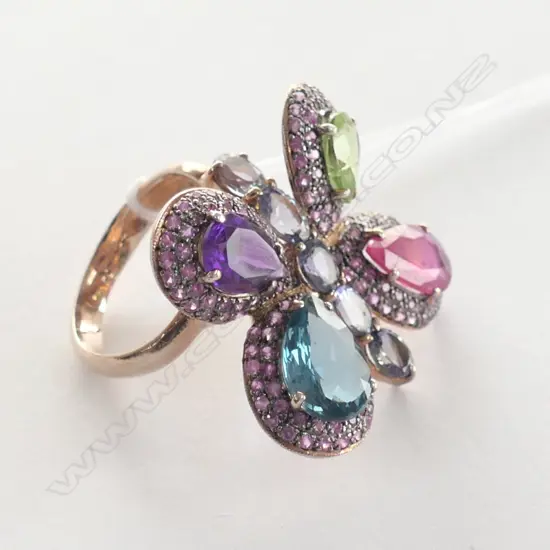 SILVER GILT BUTTERFLY RING (G8798)