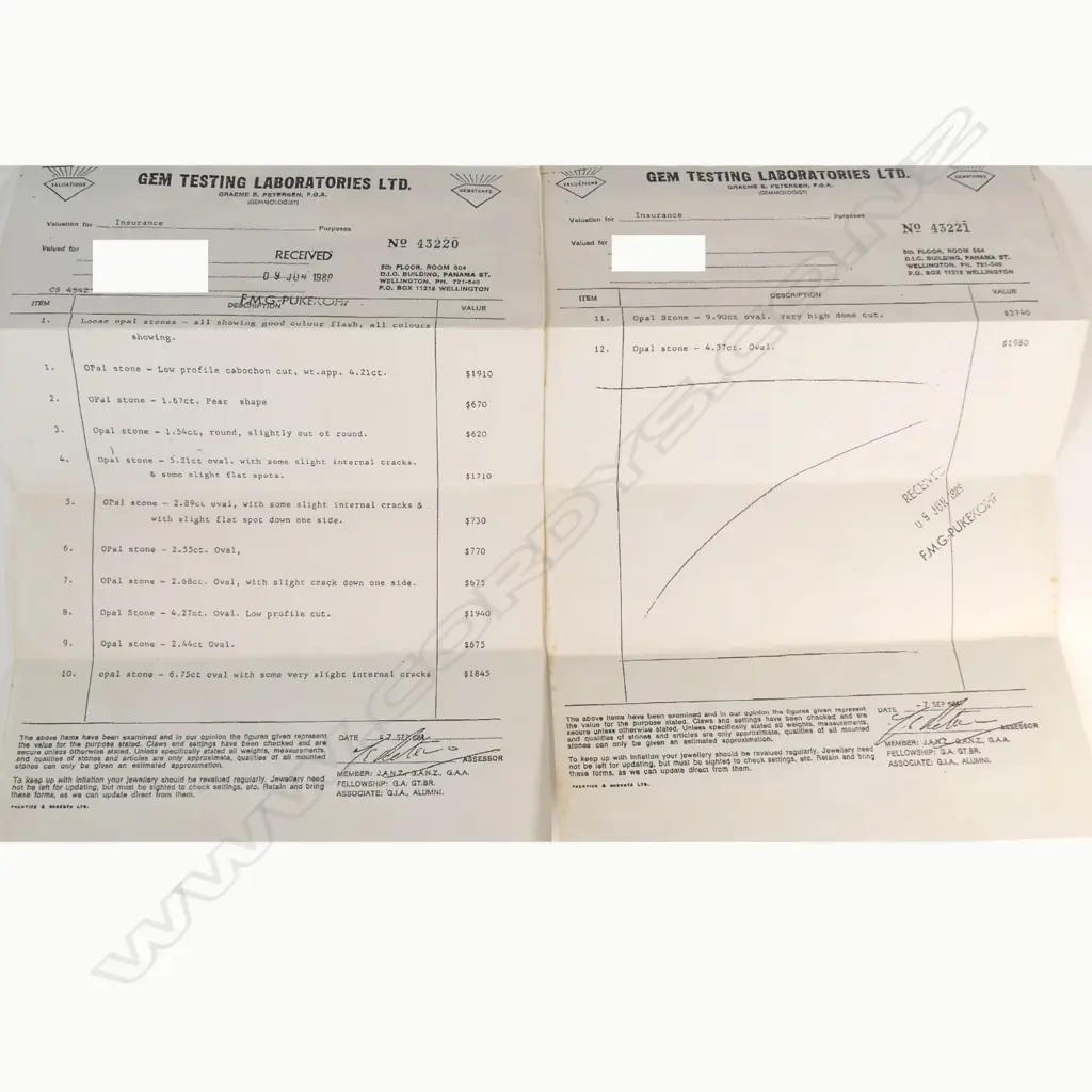 FIFTEEN UNSET OPALS Image 1++