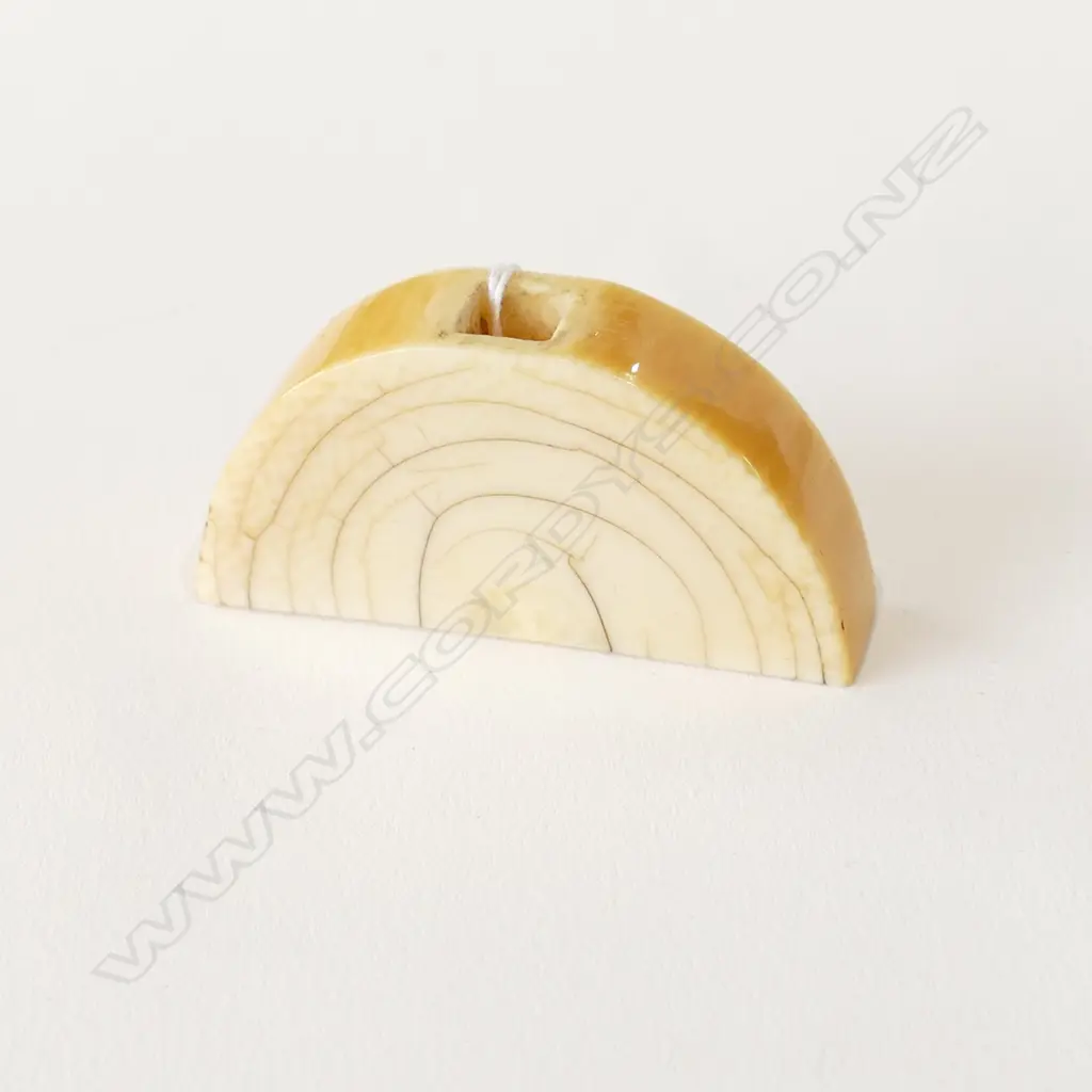 OLD IVORY FAN FORM PIECE Image 1++