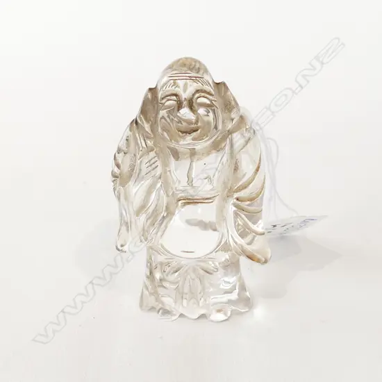 JAPANESE ROCK CRYSTAL CARVED HOTEI, A.F.