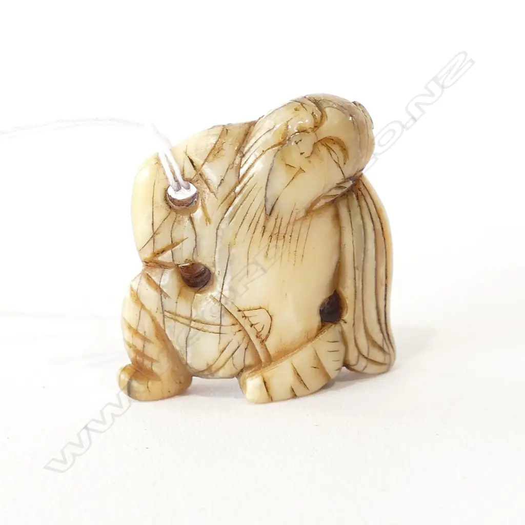 OLD CHINESE IVORY NETSUKE OLD MAN Image 1++