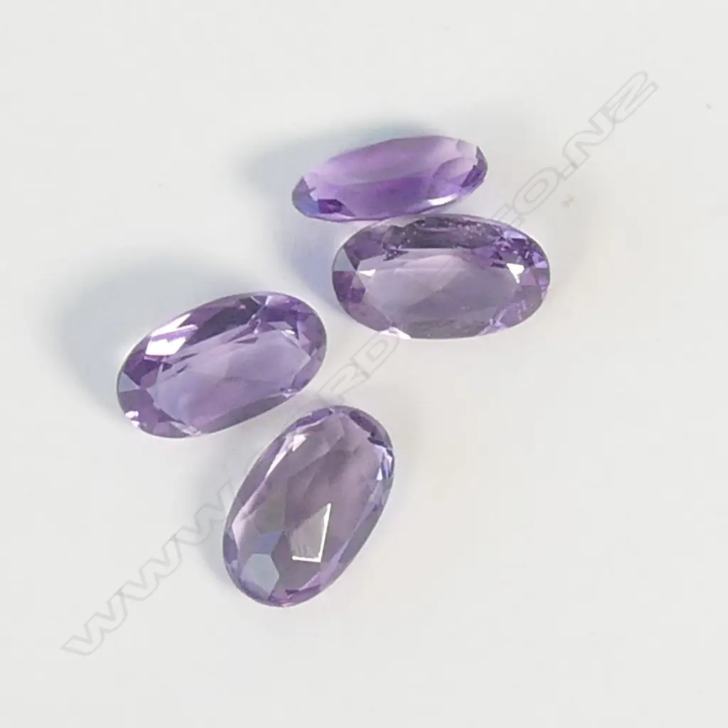 4 OVAL FACETED AMETHYST 12 CT Image 1++