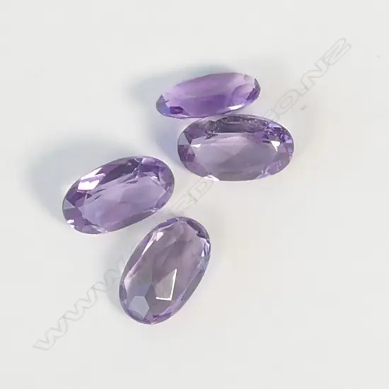 4 OVAL FACETED AMETHYST 12 CT
