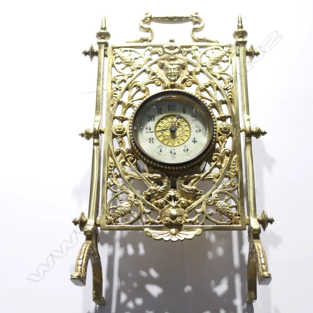 c1900 Brass British United Clock Co. clock Image 1++