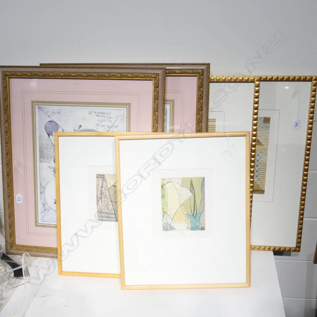 3 PAIRS OF FRAMED PRINTS/ENGRAVINGS 700 X 590 MM Image 1++