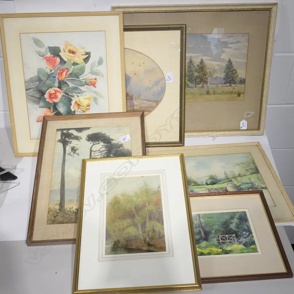 7 ASST W/COLOURS LANDSCAPES ETC Image 1++