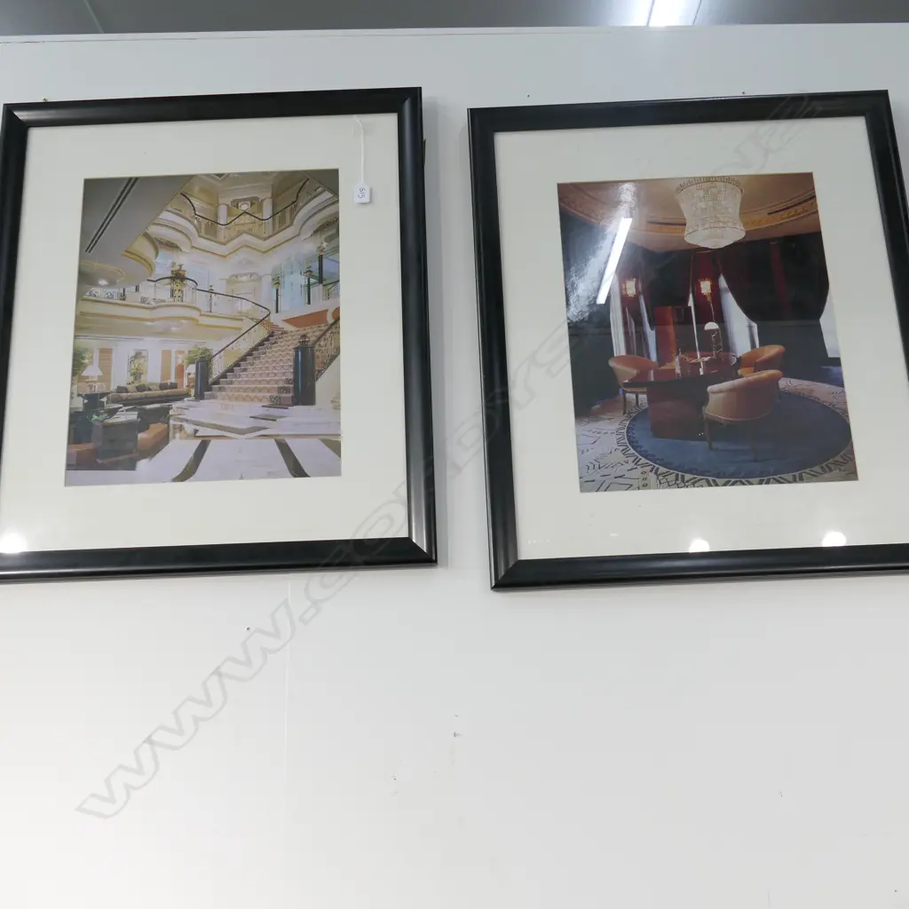 TWO FRAMED INTERIOR PRINTS 770 X 680 Image 1++