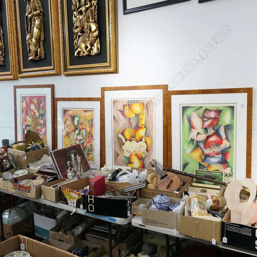 SUITE 4 FRAMED LITHOGRAPHS SGD DATED '98 NECHITA? LARGEST 1050 X 730 Image 1++