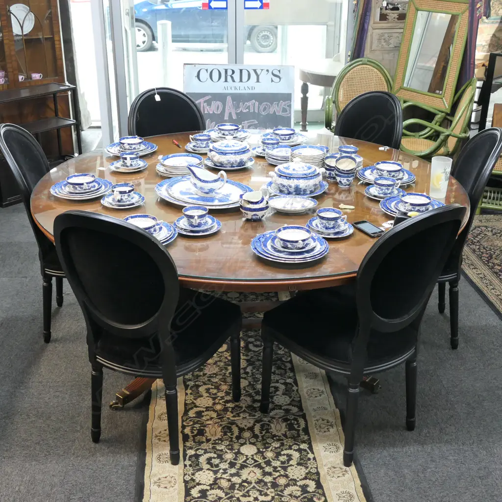 6 BLACK VELVET UPHOLSTERED DINING CHAIRS Image 1++