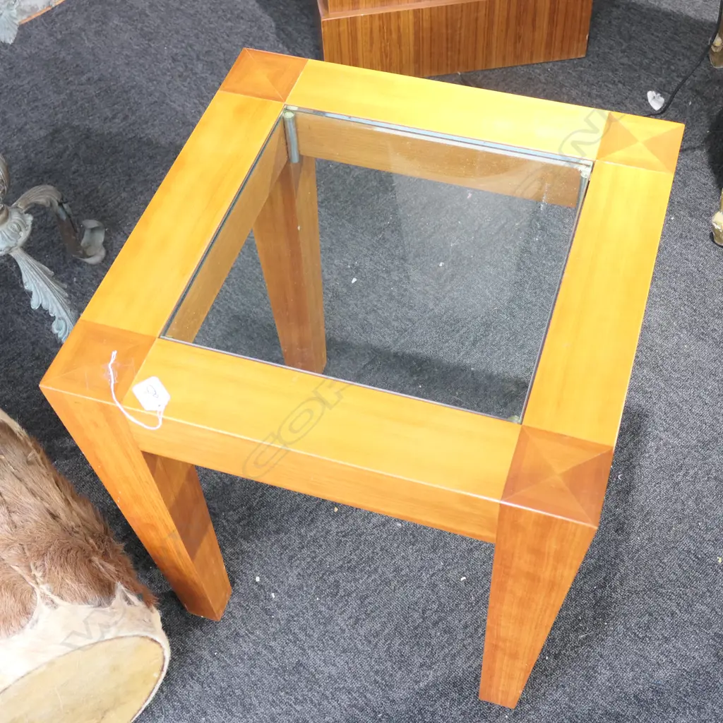 GLASS INSET SIDE TABLE H530 MM Image 1++