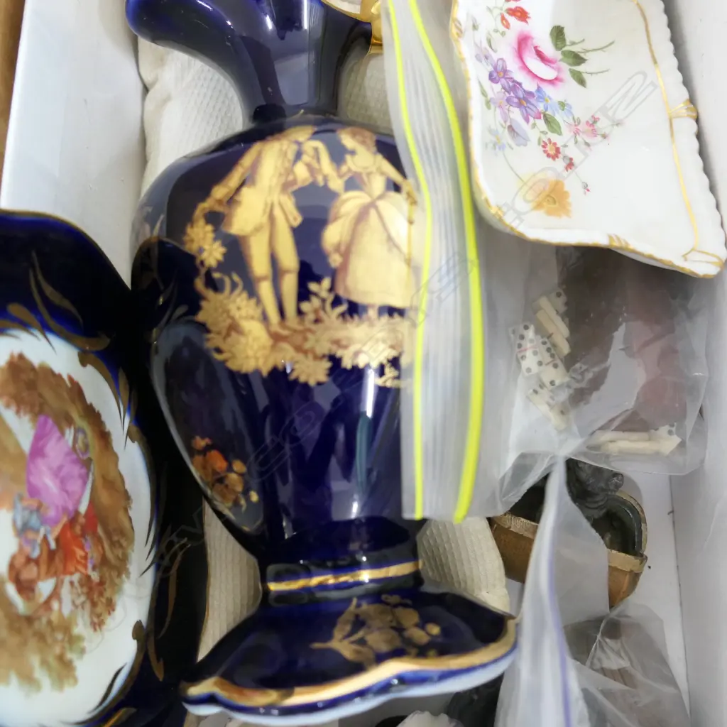 BOX LOT ASST. ITEMS; LIMOGES ETC Image 1++