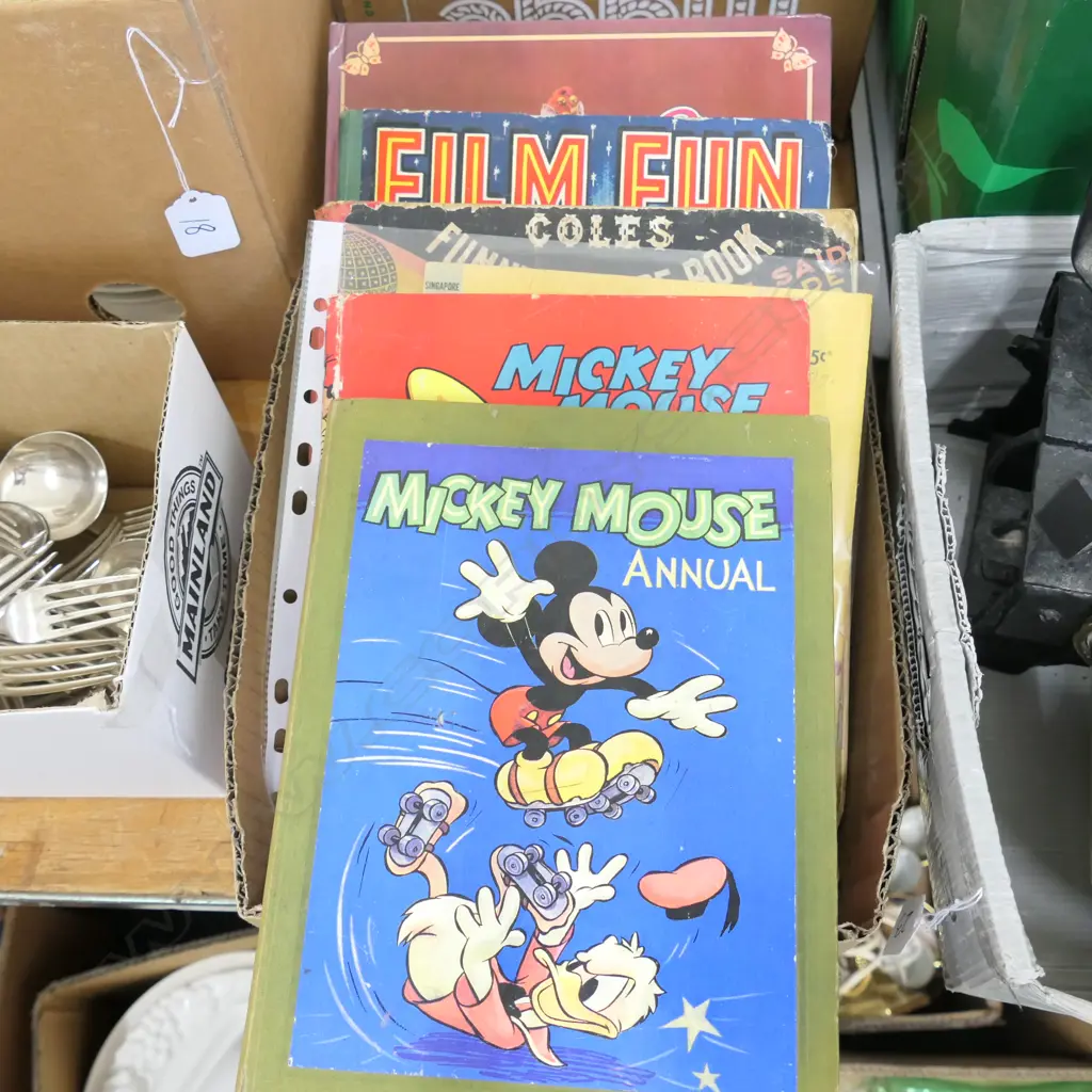 BOOKS X 6 - MICKEY MOUSE, FILM FUN ANNUAL 1953 ETC Image 1++