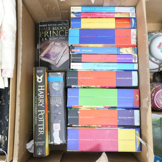 BOX LOT 1ST ED. HARRY POTTER BOOKS