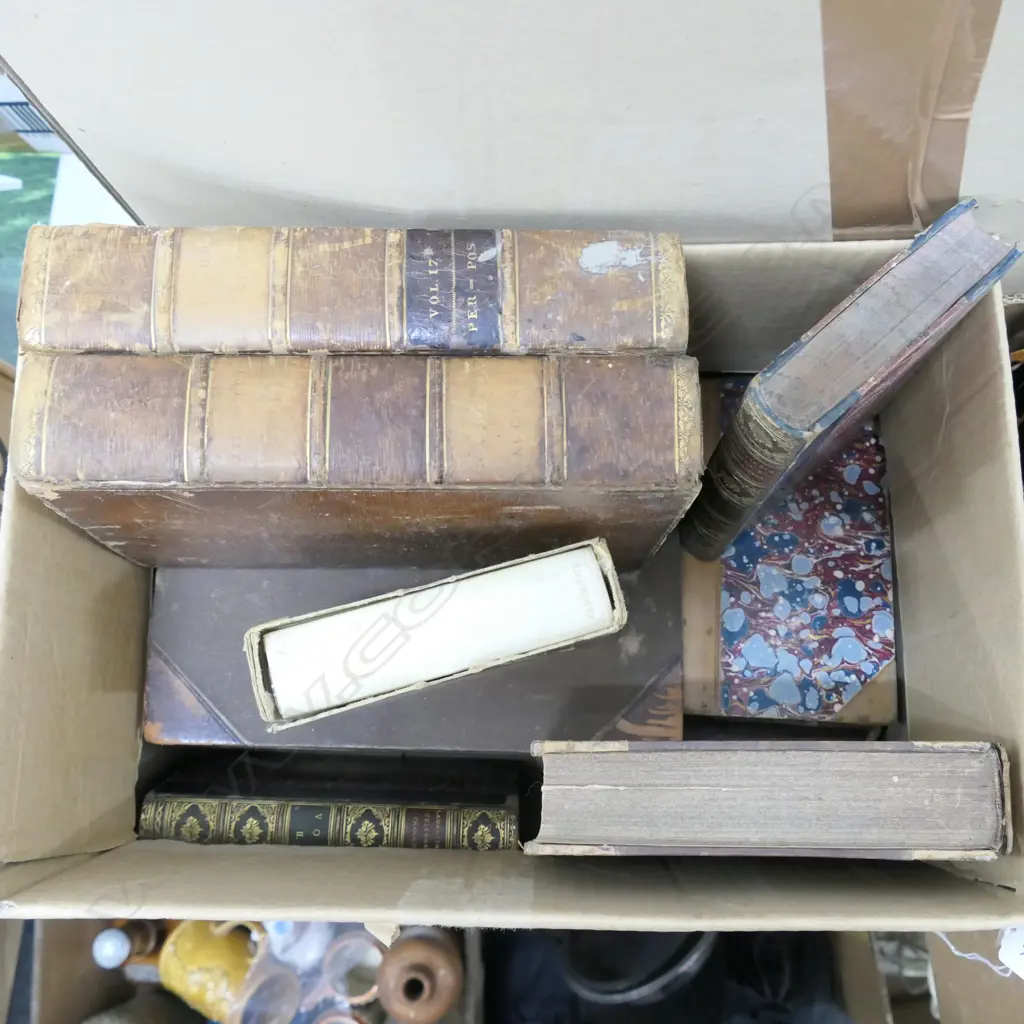 BOX LOT ANTIQUE BOOKS Image 1++