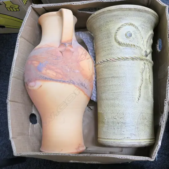 2 POTTERY VASES