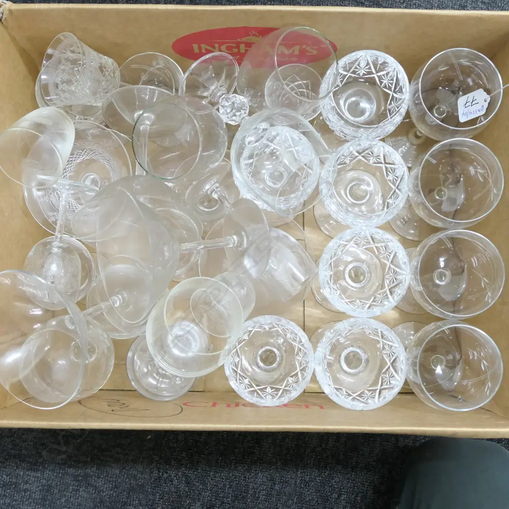 LOT ASST CRYSTAL GLASSES Image 1++