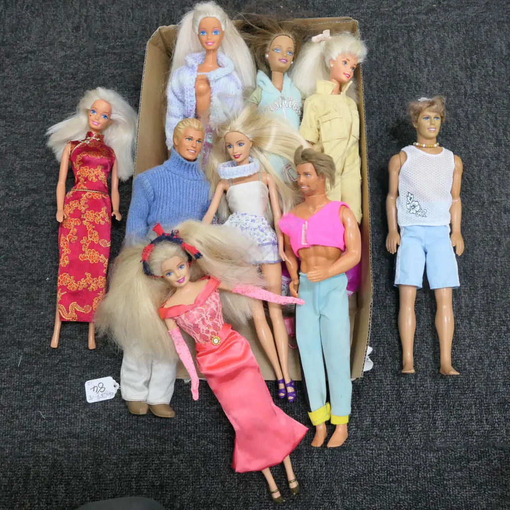 12 MATTEL  DOLLS VARIOUSLY DRESSED Image 1++