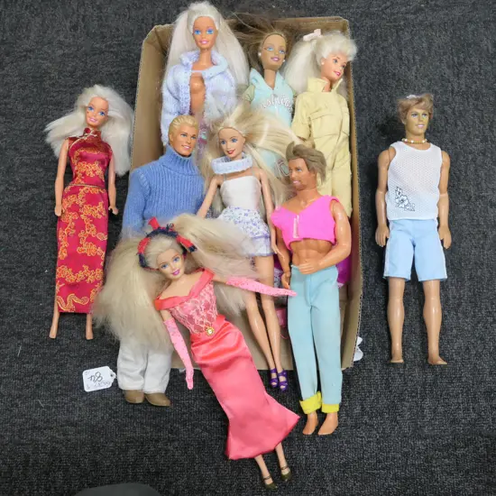 12 MATTEL  DOLLS VARIOUSLY DRESSED