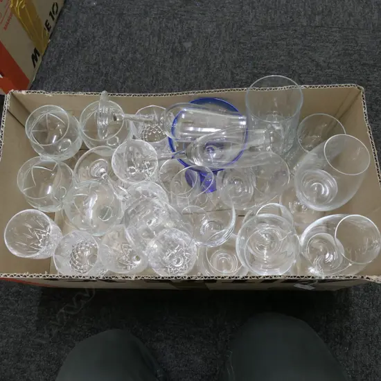 LOT ASST STEMMED GLASSWARE ETC