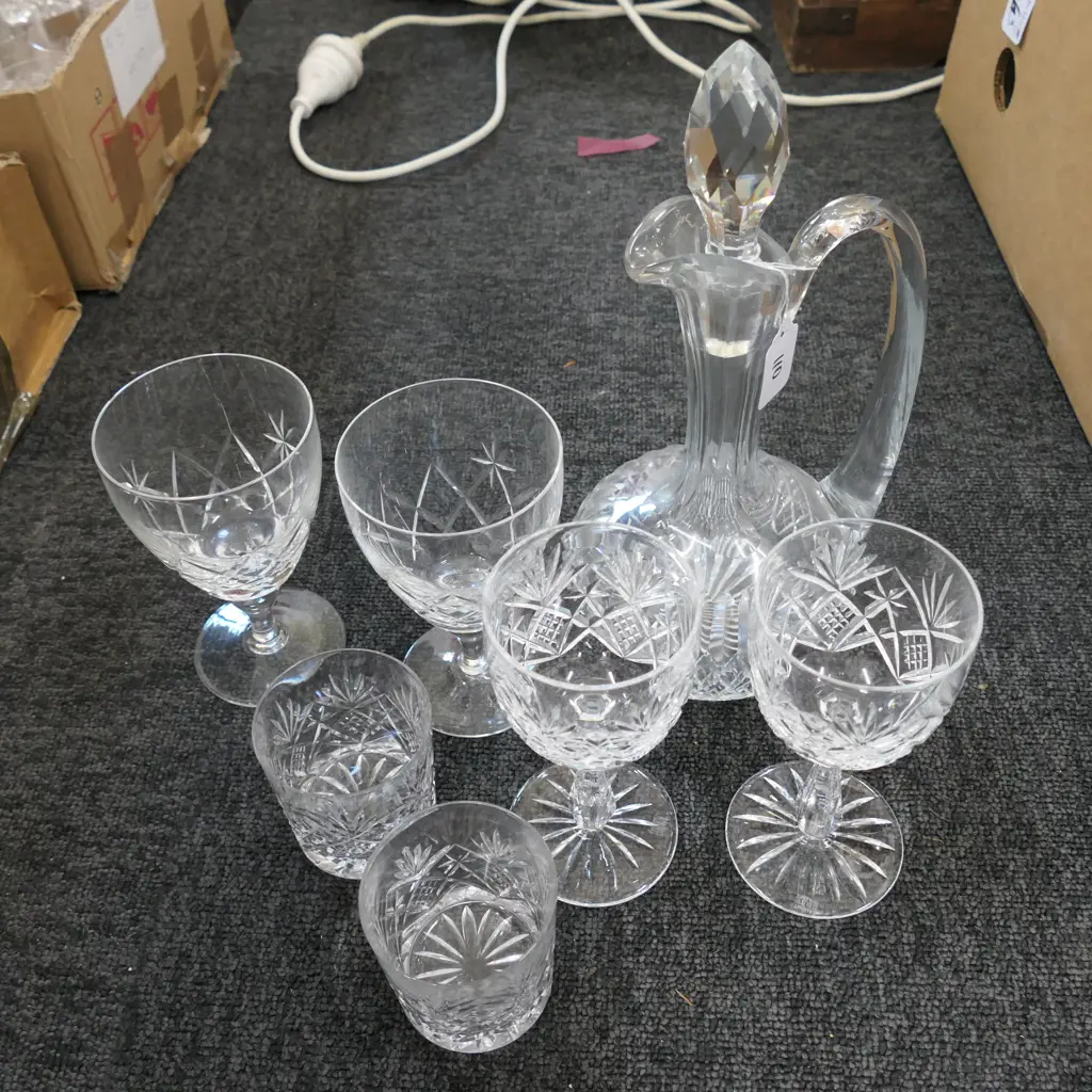 THOMAS WEBB - 6 VESSELS + STOPPERED JUG  Image 1++