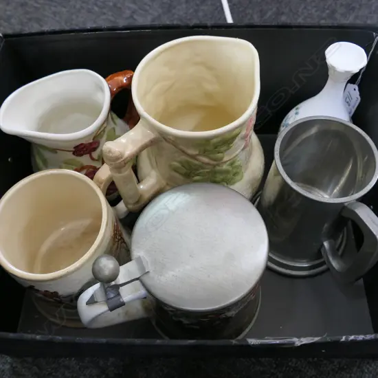 LOT ASST CHINA TANKARDS INCL. KAISER / SHORTER ETC
