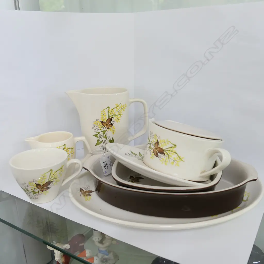 CROWN LYNN AUTUMN SPLENDOR 9 PIECES Image 1++