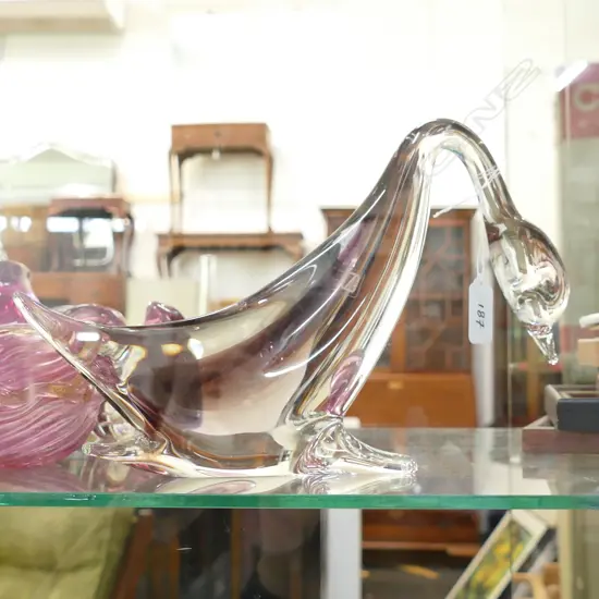 MURANO GLASS LONGNECK GOOSE 300MM L