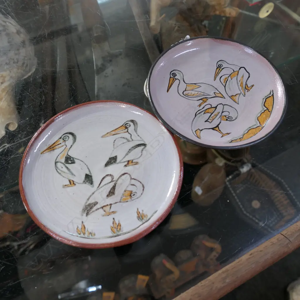 ELIZABETH LISSAMAN TWO PELICAN DISHES  Image 1++