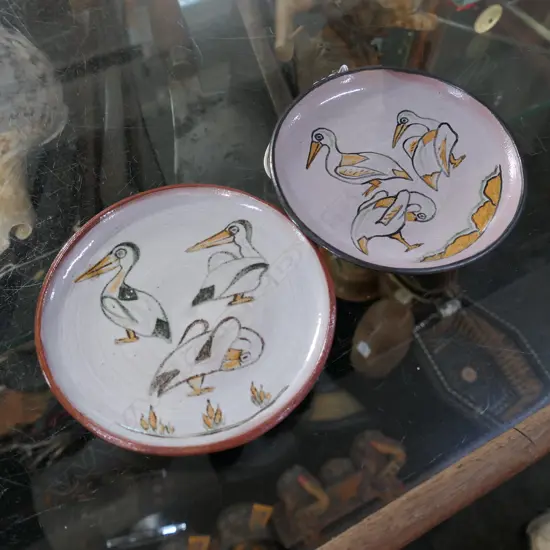 ELIZABETH LISSAMAN TWO PELICAN DISHES 