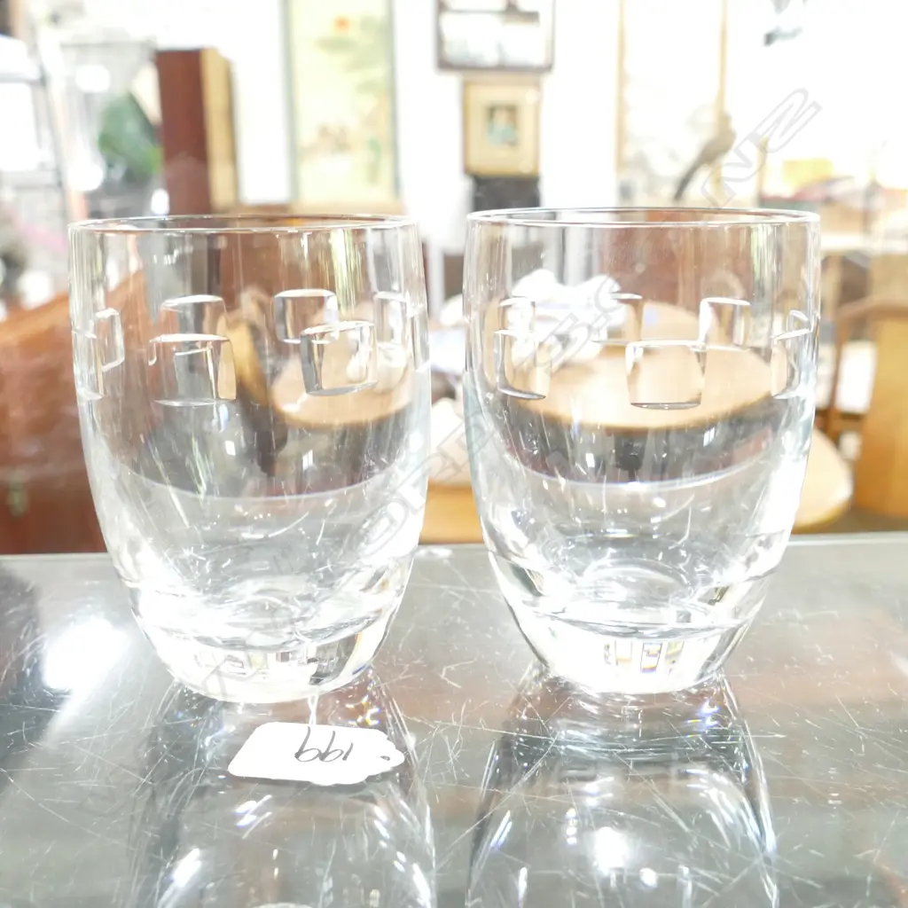 TWO WATERFORD WHISKY TUMBLERS - JOHN ROCHA Image 1++