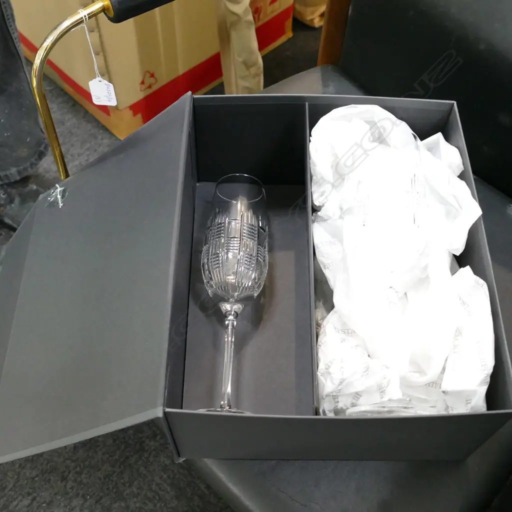 PR WATERFORD CRYSTAL CHAMPAGNE FLUTES Image 1++